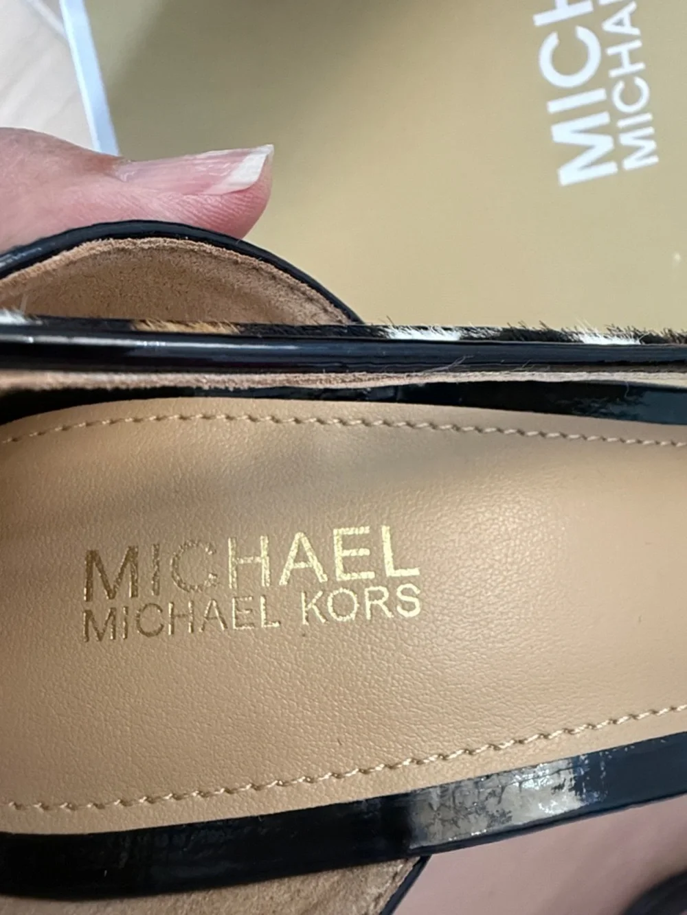 Michael Kors Leopard Print Pointed Toe Heels with Black Trim (New) - Picture 2 of 5